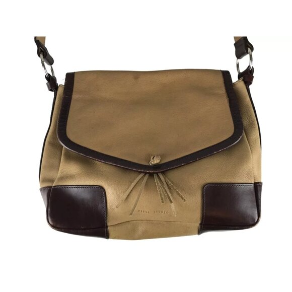 Wilsons Leather Womens Beige Brown Pelle Studios Shoulder Strap Crossbody Bag - Picture 2 of 10